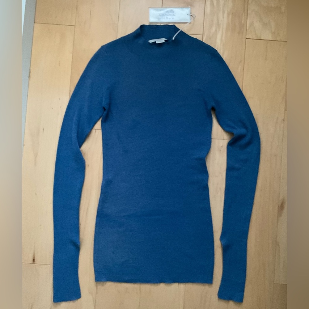 STELLA McCARTNEY BLUE MOCK TURTLENECK